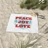 Heather Dutton Peace Joy Love Woodcut Picnic Blanket -Deny Designs - 3 of 3