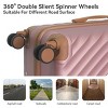 INFURNIC Bag And Luggage Sets Lightweight Rolling Luggage 3 Piece, Suitcase Set with Wheels for Travel And Business, Pink, 21.06"*11.81"*30.31" - 4 of 4