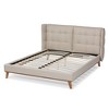 Gretchen Fabric Upholstered Wood Platform Wingback Bed - Baxton Studio - image 3 of 4