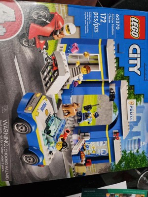 LEGO City Police Station Chase 60370, Playset with Car Toy and Motorbike,  Breakout Jail, 4 Minifigures and Dog Figure, Toys for Kids 4 Plus Years Old  