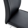 Sapphtopaz Minimalist Dining Chairs, PU Kitchen Chairs with Arched Metal Legs, High Resilience Accent Chairs for Dining Room - 3 of 4
