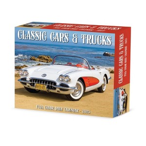 Willow Creek Press Classic Cars And Trucks 2025 Box Calendar: Daily Desktop Planner, 5x6", Blue, All Ages - 1 of 4