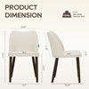 Set of 2 Modern Upholstered Dining Chairs with Padded Seat and Wood Legs, Fabric Side Chairs for Kitchen, Dining Room, or Café - 3 of 4