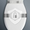 Never Loosens Elongated Sculptured Rainfall Enameled Wood Toilet Seat with Easy Clean White - Mayfair by Bemis - 3 of 4