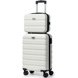 Luupatchy 20 inches Carry On Luggage and 14 inches Mini Cosmetic Cases Luggage Sets,with Expandable Spinner and TSA Lock Business for Men Women - 1 of 4