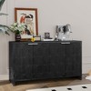 Accent Cabinet Farmhouse Style 4 Door Wooden Cabinet Sideboard Buffet Server Cabinet Storage Cabinet for Living Room Entryway Hallway Office Kitchen - 2 of 4
