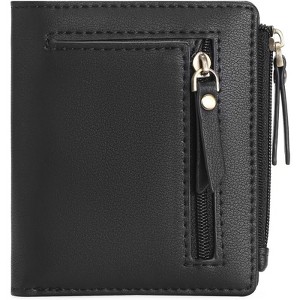 FATMOON Bifold Wallets -RFID Blocking Wallets for Men & Women PU Leather Bifold Credit Card Holder with 2 Zipper Coin Pockets,for Everyday Use - 1 of 4