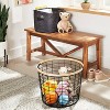 Rectangular Wire Natural Wood Handles Basket - Brightroom™ : Target