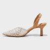 Women's Isabel Embellished Slingback Kitten Heels - A New Day™ Clear - image 2 of 4