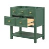VYNXARIA 30'' Green & Gold Bathroom Vanity - Free Standing with 5 Drawers - 4 of 4