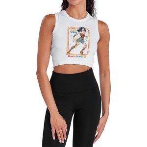 Women's Wonder Woman 84Retro Justice 84 Sleeveless Crop Top Tank - 1 of 4
