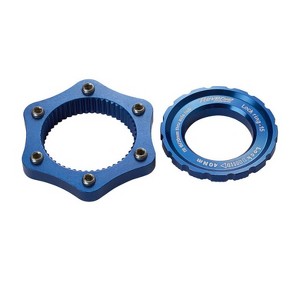 Reverse Rotor Adapter, Center Lock to 6-Bolt, Blue - 1 of 1