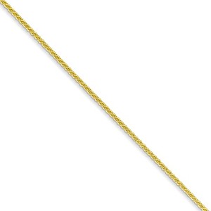 Black Bow Jewelry 1mm, 10k Yellow Gold, Solid Spiga Chain Necklace - 1 of 4