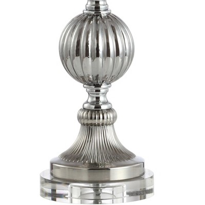Vivienne 31" Silver Triple Sphere Table Lamp with Silk Shade