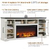 SinCiDo 36" Electric Fireplace TV Stand for 80 Inch TV, Farmhouse Media Console w/6 Shelves, 32" Tall Entertainment Center w/Storage - 2 of 4