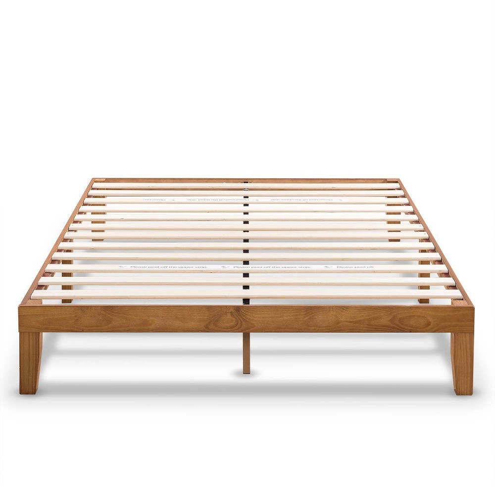 Photos - Bed Best Price Mattress Full 12" Naturalista Classic Solid Wood Platform  Natural Pine