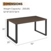 Buenhomino All-Weather Wood GrainTabletop Indoor/Outdoor Steel Patio Coffee Table - 3 of 4