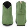 BLISSFUL STEP Pointed Toe Cutout Block Heel Ankle Booties for Women - 2 of 4