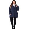 Agnes Orinda Women's Plus Size Fall Long Sleeve Hooded Warm Barn Jackets with Pockets - 3 of 4