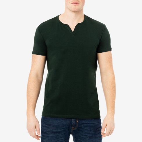 X Ray Men's Basic V-notch Neck Short Sleeve T-shirt In Hunter Size ...