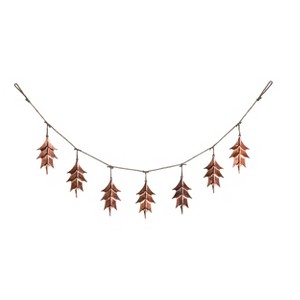 Transpac Metal 63.5 in. Copper Harvest Leaf Banner - 1 of 2