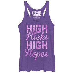 Women's CHIN UP High Kicks High Hopes Racerback Tank Top - 1 of 3
