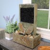 Sunnydaze Indoor Home Office Contemporary Soothing Half Moon Stone Slate Cascading Tabletop Water Fountain - 16" - 4 of 4