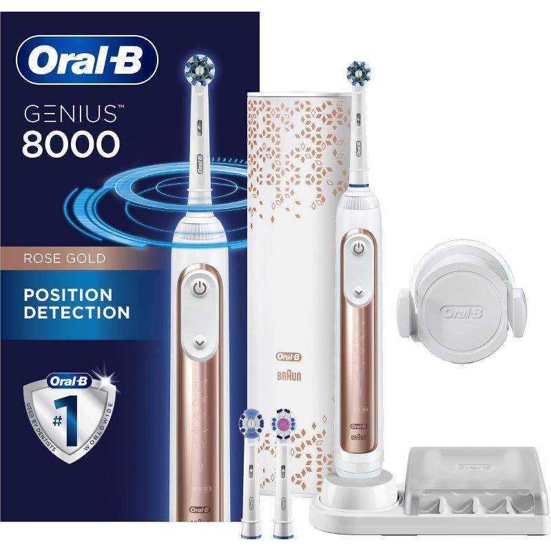 Oral-B 8000 Electronic Toothbrush powered by Braun Rose Gold, 1 of 9