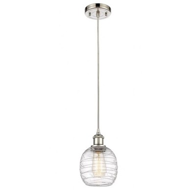 Belfast - 1 Light Cord Hung Mini Pendant In Industrial Style-9 Inches Tall and 6 Inches Wide