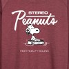 Women's - Peanuts - Stereo Snoopy Dj Lightweight French Terry Wide Neck Long Sleeve Shirt - 2 of 4
