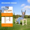 Karl Home | 39 in. Solid Wood Backless Garden Bench - 4 of 4