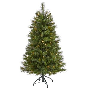 Nearly Natural 4’ West Virginia Mountain Pine Prelit Artificial Christmas Tree - 1 of 1