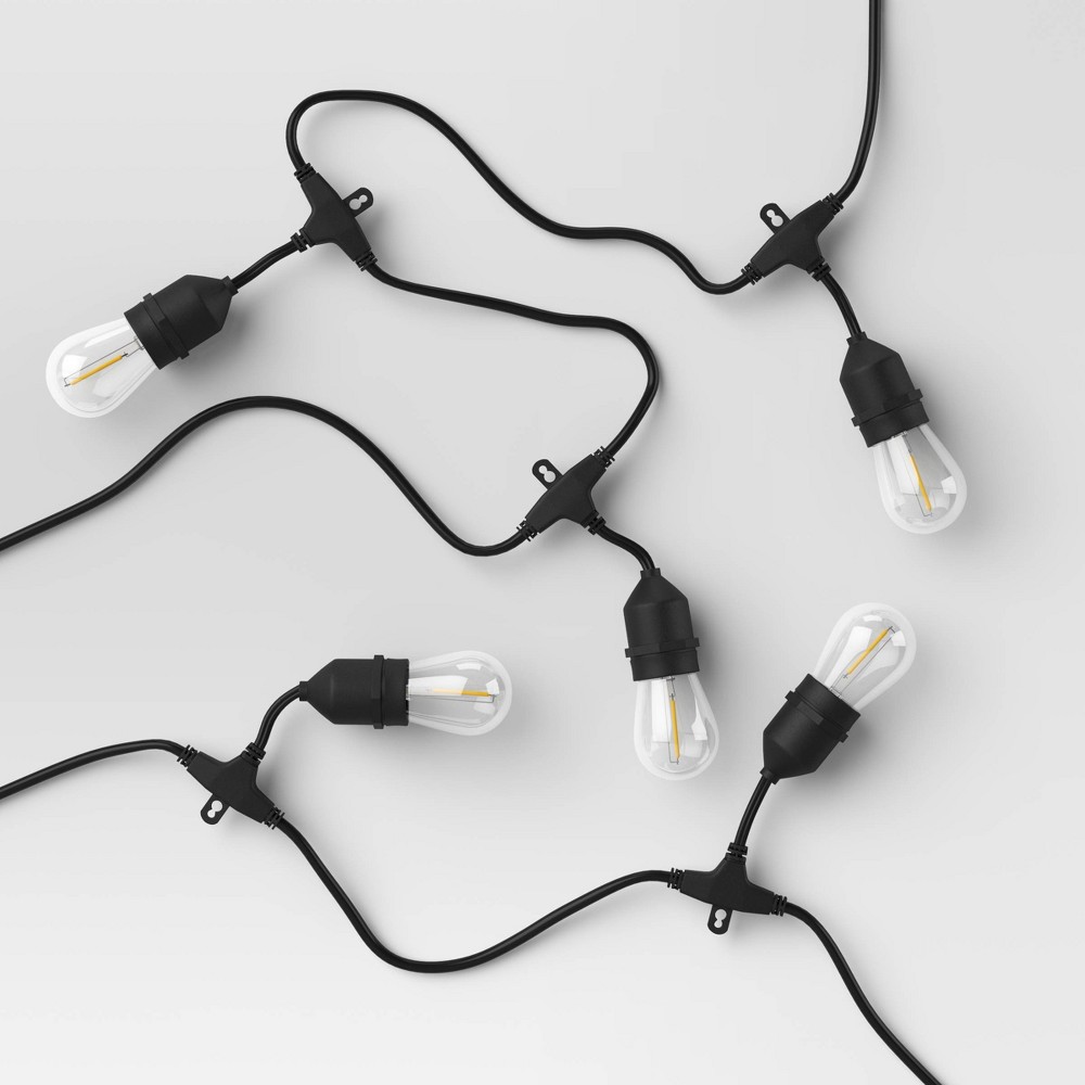 10ct LED Drop Outdoor String Lights Black - Threshold™
