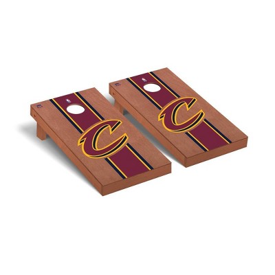 NBA Cleveland Cavaliers Premium Cornhole Board Rosewood Stained Stripe Version