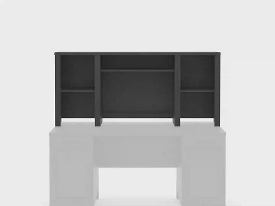Raven Oak 60" Computer Hutch with Adjustable Shelves