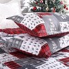 Christmas Duvet Cover Set with 2 Pillowcases, Christmas Plaid Duvet Cover Queen Duvet Covers with Button Closure Xmas Bedding Gift - 4 of 4