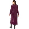 Woman Within Plus Size 21-Button Velour Dress - 3 of 4
