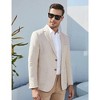 Men's Casual Blazer Linen Sport Coat Two Button Lightweight Jackets Business Daily Suit - 4 of 4