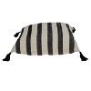 HomeRoots 24" Beige and Black Striped Cotton Throw Pillow With Tassels - 4 of 4