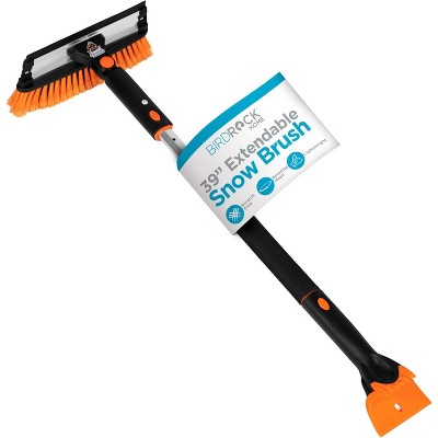 BIRDROCK HOME 39" Extendable Snow Brush with Detachable Ice Scraper - Portable Windshield Snow Removal Tool, Flexible Handle, Ergonomic Grip