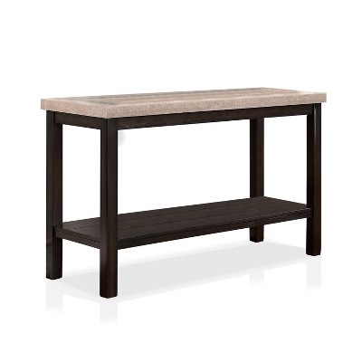 48 Alpinista Faux Marble Console Table Dark Walnut HOMES Inside Out