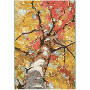 Unique Loom Outdoor Botanical Autumn Area Rug - 1 of 4