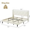 Velvet Platform Full Bed Frame - Upholstered - 2 of 4