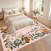 Floral Runner Rug Washable Rug, Non-Slip Non-Shedding Kitchen Carpet, Low Pile Stain-Resistant Foldable Soft - 4 of 4