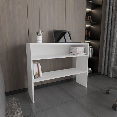 NicBex Narrow Console Table with Open Bottom Storage Shelves,Stylish Minimalist Entryway Table,Modern Couch Table for Living Room
