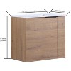 24 Inch Wall Mount Bathroom Vanity with Sink, Space Saving Floating Vanity Set, Modern Single Basin Vanity Cabinet, For Small Spaces - 3 of 4