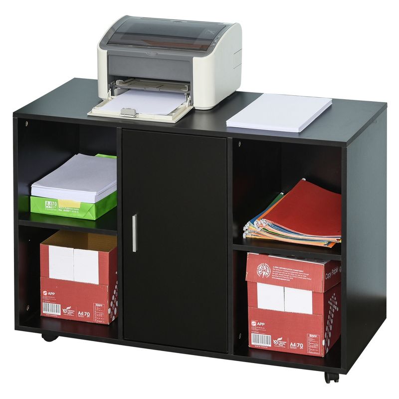 Vinsetto Multipurpose Filing Cabinet Printer Stand with an Interior Cabinet, 2 Shelves, & Printers/Scanner Area, 4 of 7