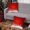 Christmas Throw Pillow Covers 18x18, Velvet Throw Pillows Set of 2, Floral Snowflake Pillow Covers for Couch Home Decoration - 2 of 2