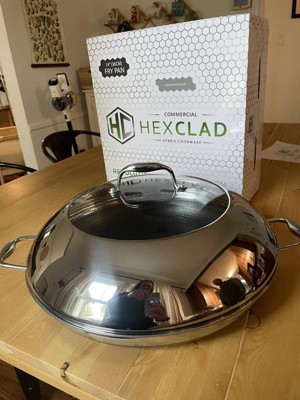 Hexclad 10 Inch Frying Pan And Tempered Glass Lid With Stay Cool Handles :  Target