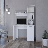 PAGED Computer Desk Modern Office Desk with 4-Layer Storage Shelves, Storage Cabinet for Office - 2 of 4